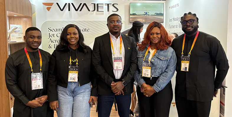 This to believed to be the first internationally structured aviation financing for a Nigerian Air Operator. (Image source: VivaJets) Image_of_VivaJets_team